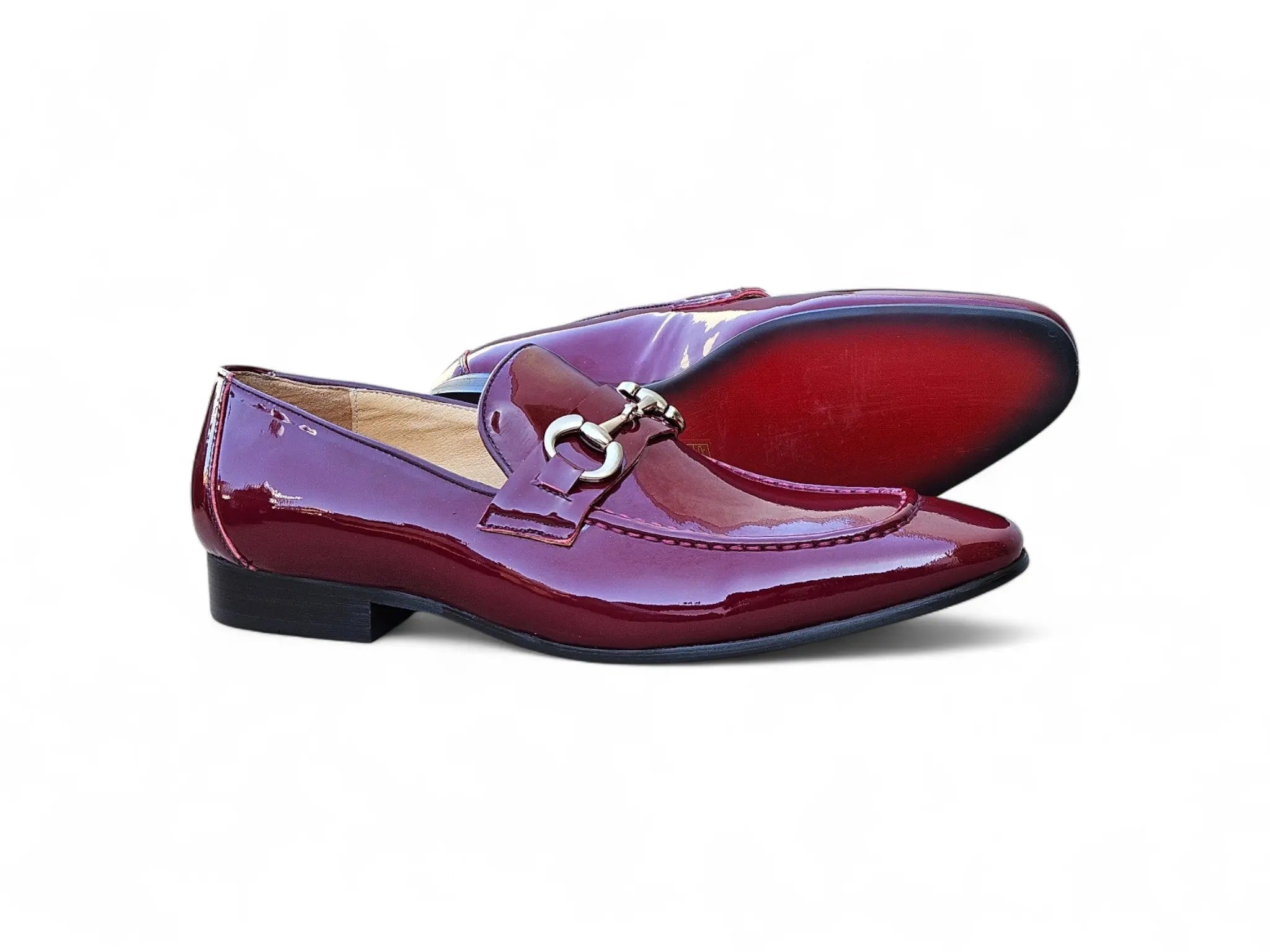 Patent Leather Horse Bit Loafer Carrucci