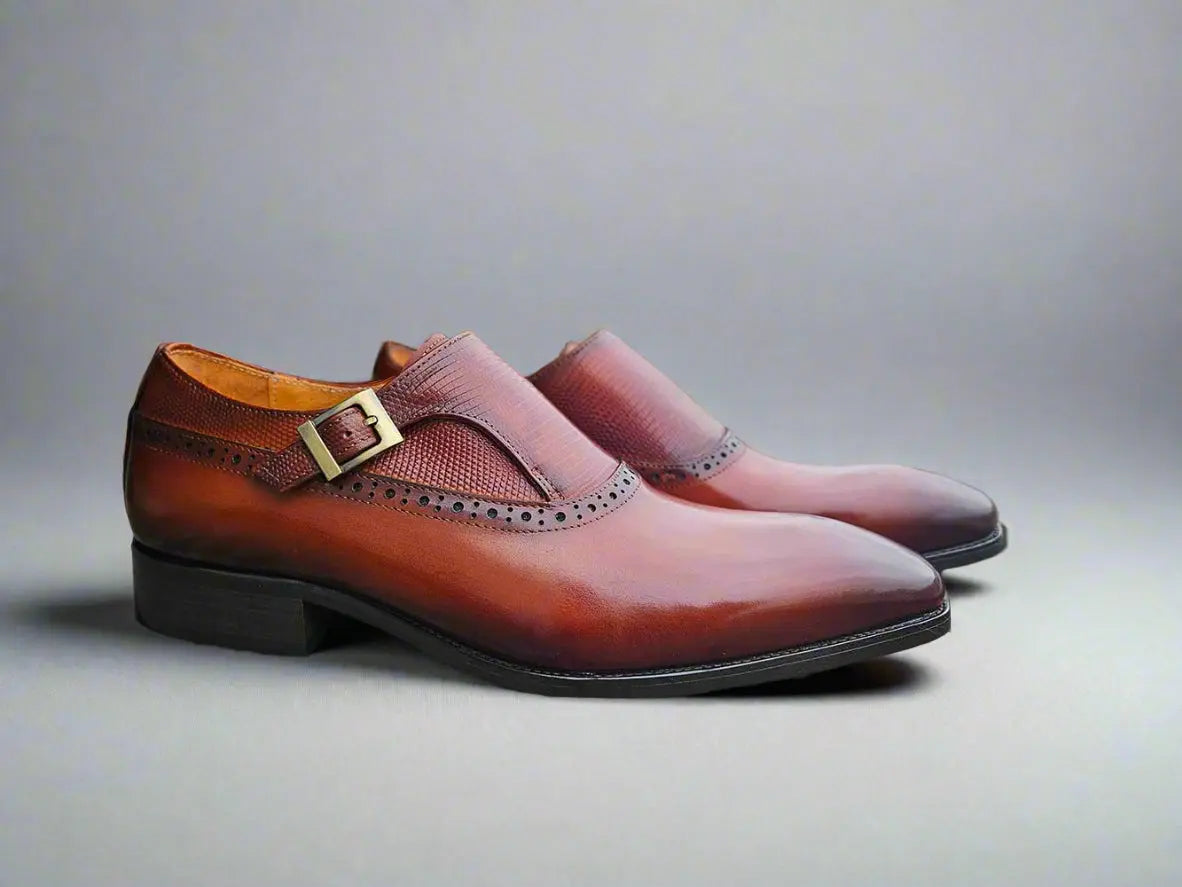 Plain Toe Single Monk Loafer Carrucci