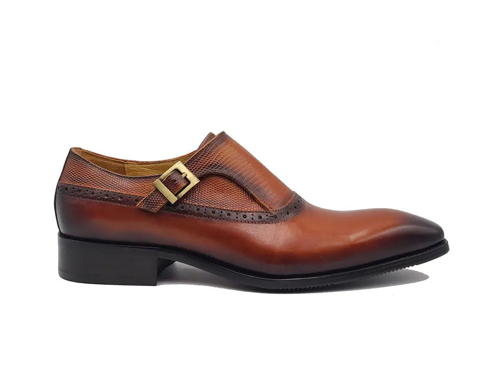 Plain Toe Single Monk Loafer Carrucci