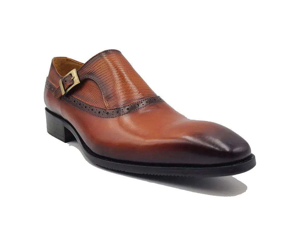 Plain Toe Single Monk Loafer Carrucci
