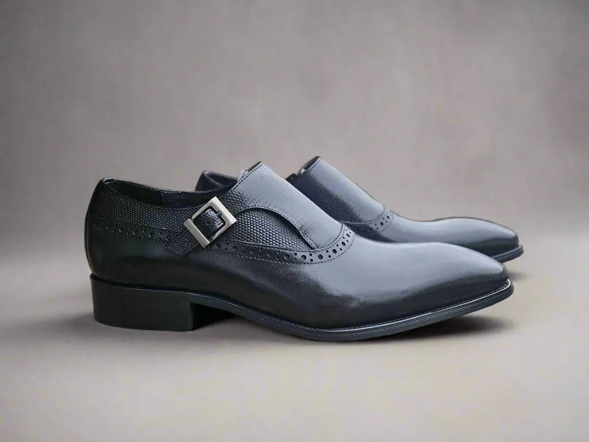 Plain Toe Single Monk Loafer Carrucci