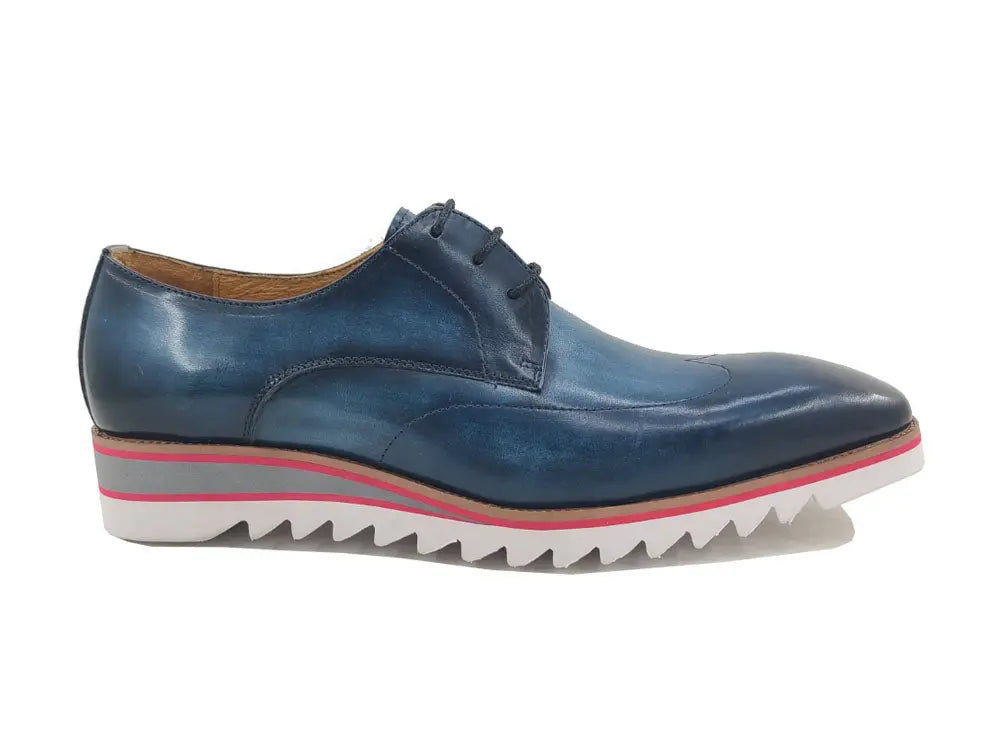 Plain Toe Wing-tip Stitching Blucher style Oxford Carrucci