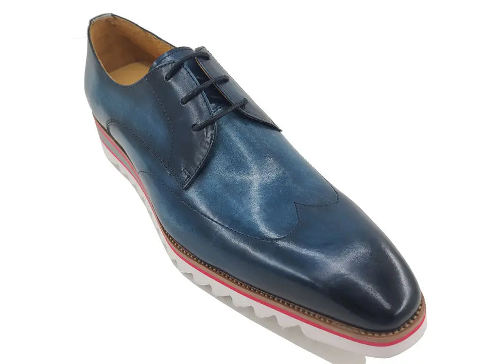 Plain Toe Wing-tip Stitching Blucher style Oxford Carrucci