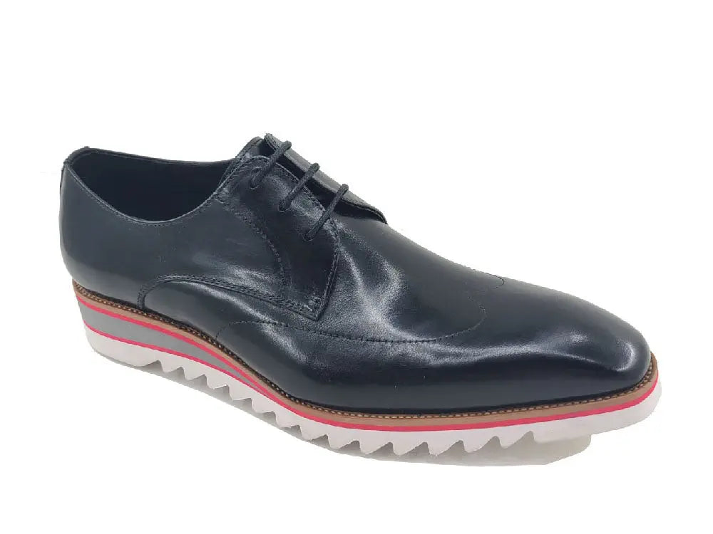 Plain Toe Wing-tip Stitching Blucher style Oxford Carrucci