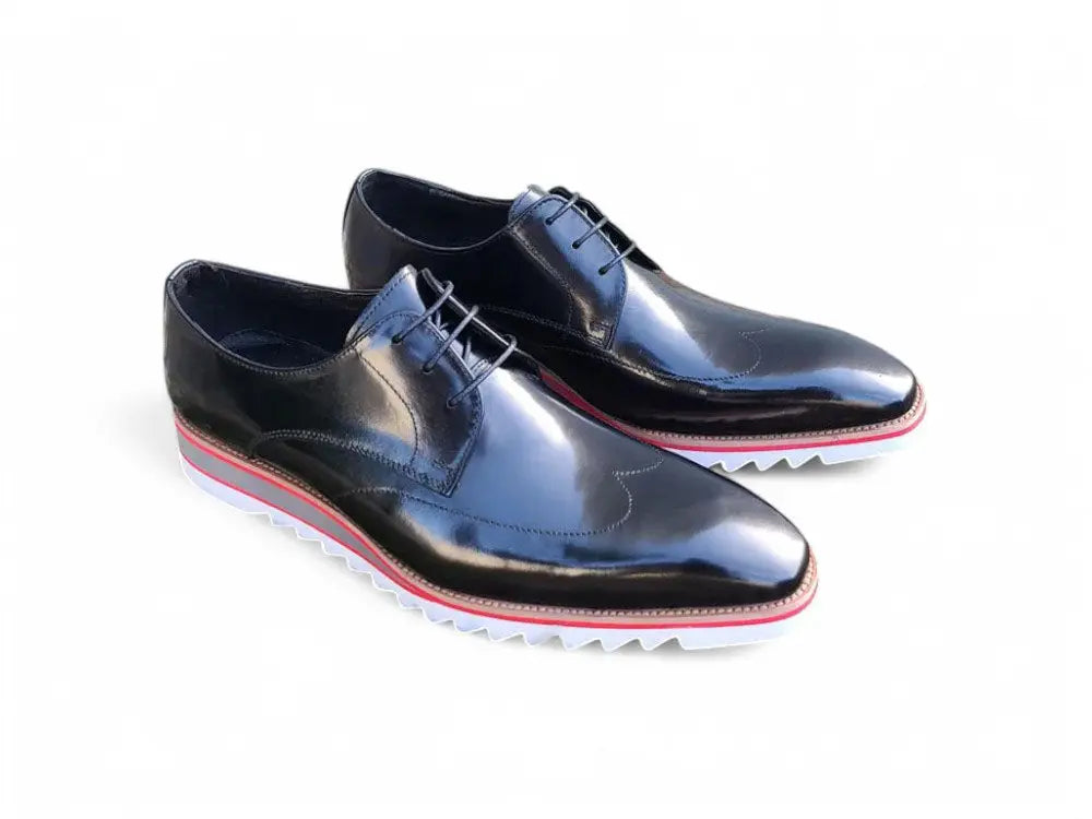 Plain Toe Wing-tip Stitching Blucher style Oxford Carrucci