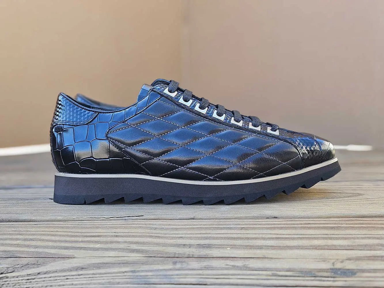 Quilted Leather Sneaker Carrucci