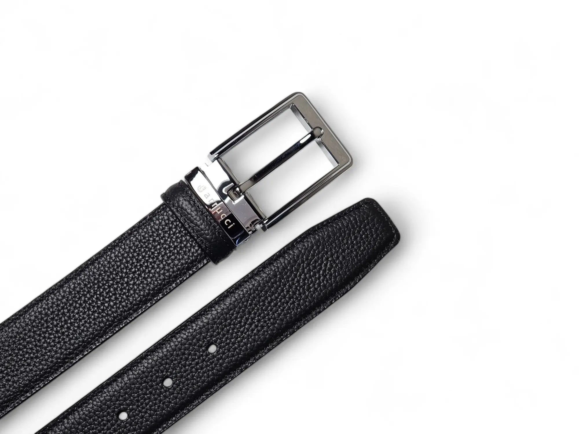 Reversible Belt in Pebble Leather Carrucci