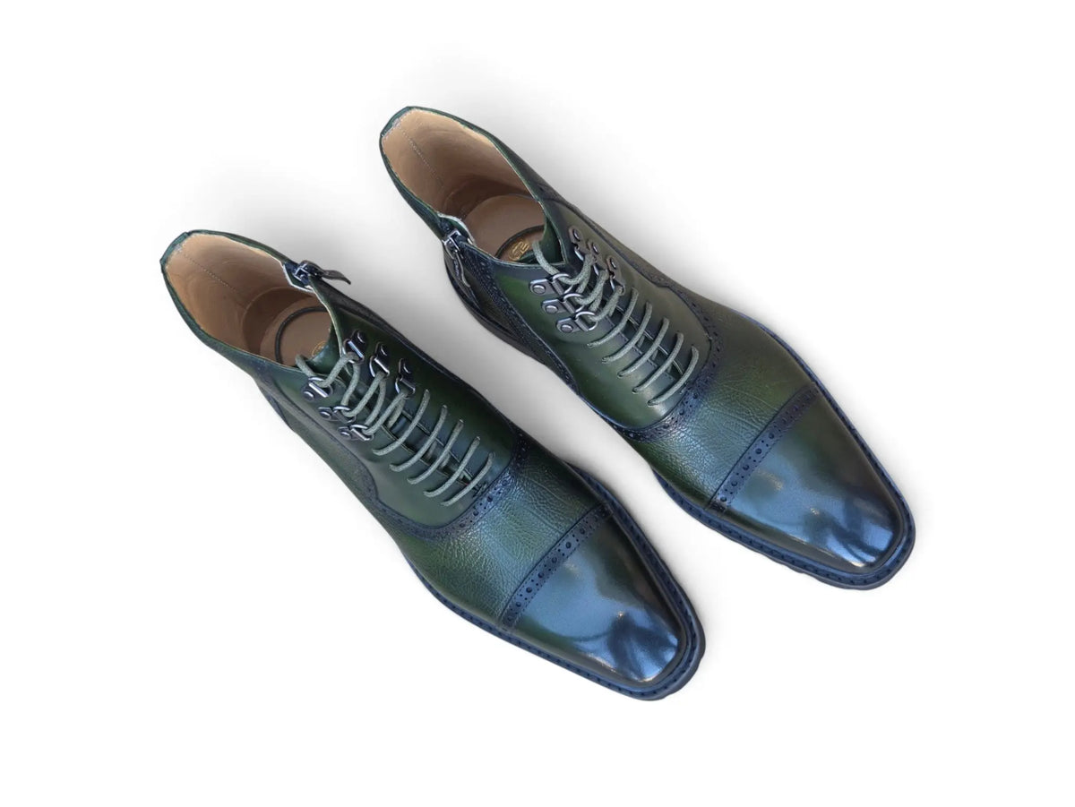 Ridge Men’s Cap Toe Lug Sole Boot Carrucci