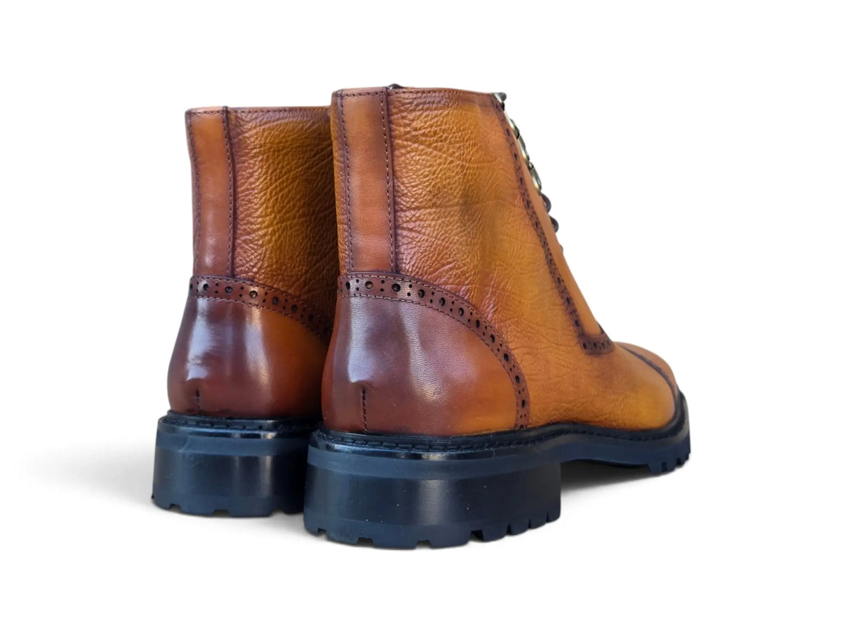 Ridge Men’s Cap Toe Lug Sole Boot Carrucci