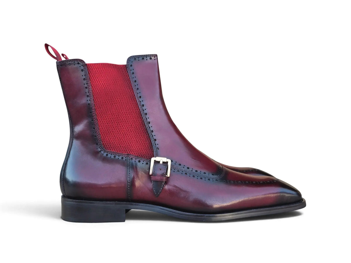 Rocco Burnished Leather Chelsea Boot Carrucci