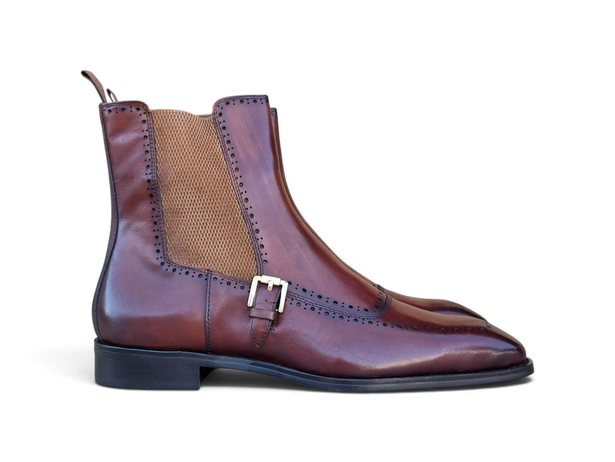 Rocco Burnished Leather Chelsea Boot Carrucci