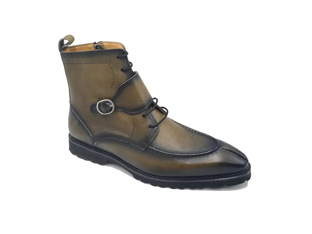 Rugged Split Toe Lace-up Boot Carrucci