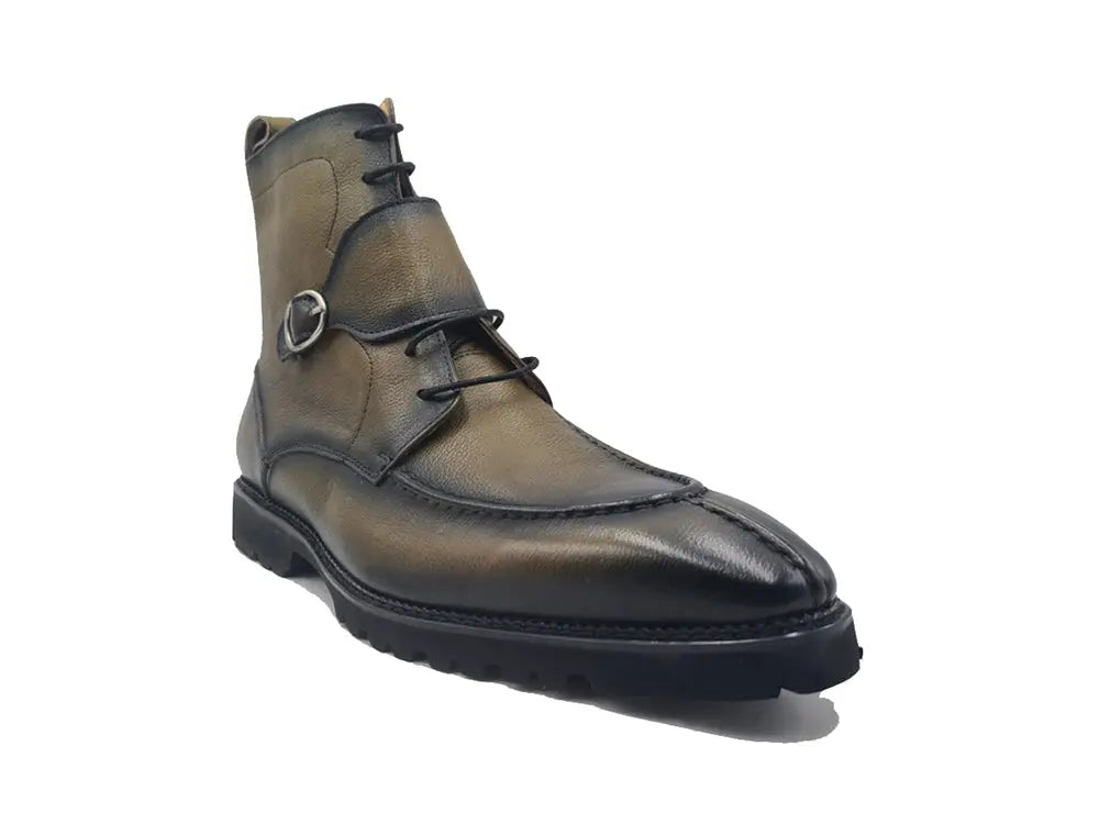 Rugged Split Toe Lace-up Boot Carrucci
