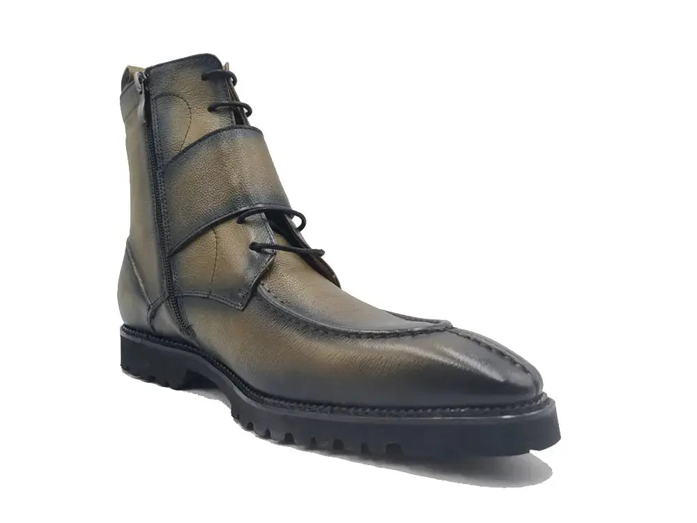 Rugged Split Toe Lace-up Boot Carrucci