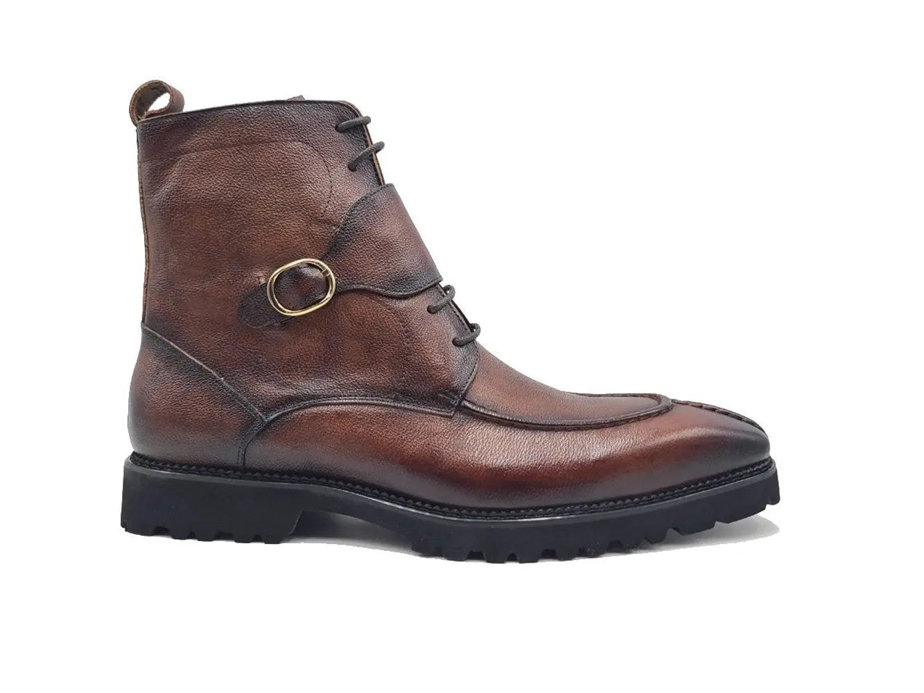 Rugged Split Toe Lace-up Boot Carrucci