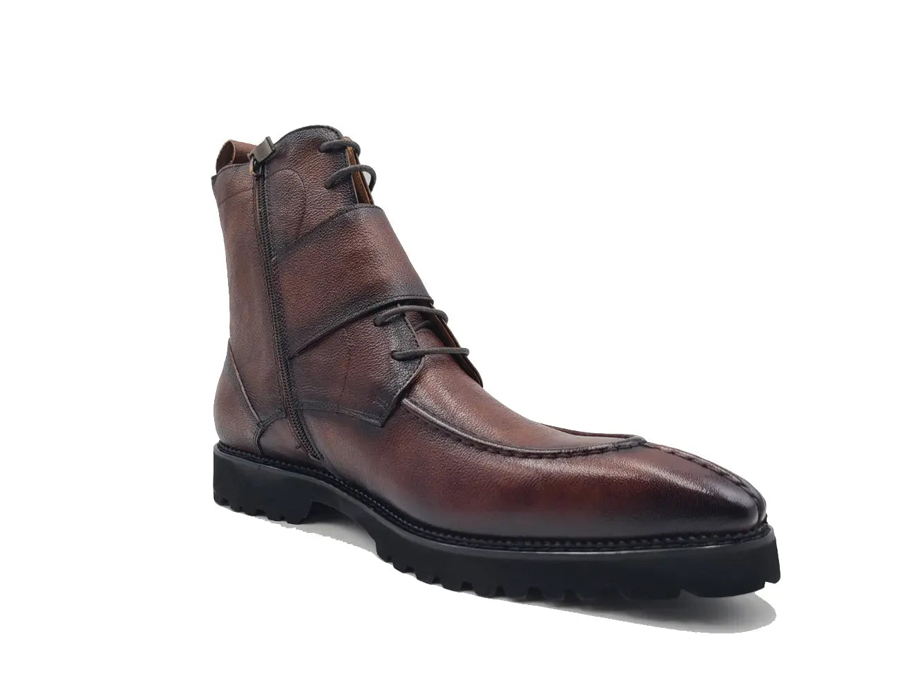Rugged Split Toe Lace-up Boot Carrucci