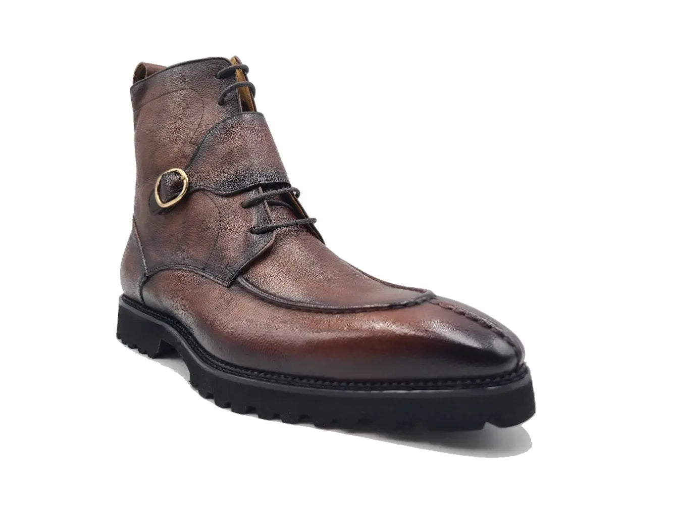 Rugged Split Toe Lace-up Boot Carrucci