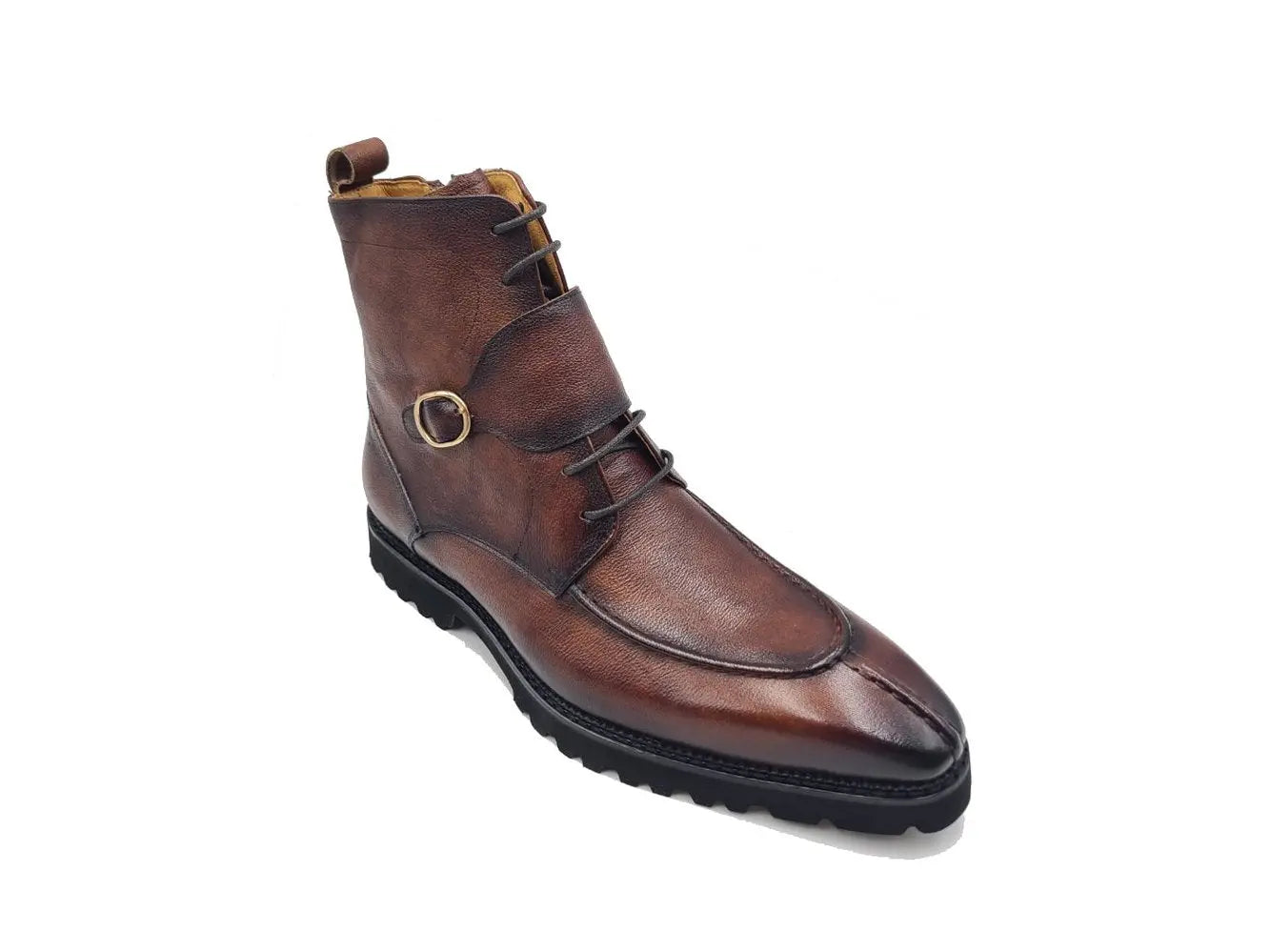 Rugged Split Toe Lace-up Boot Carrucci