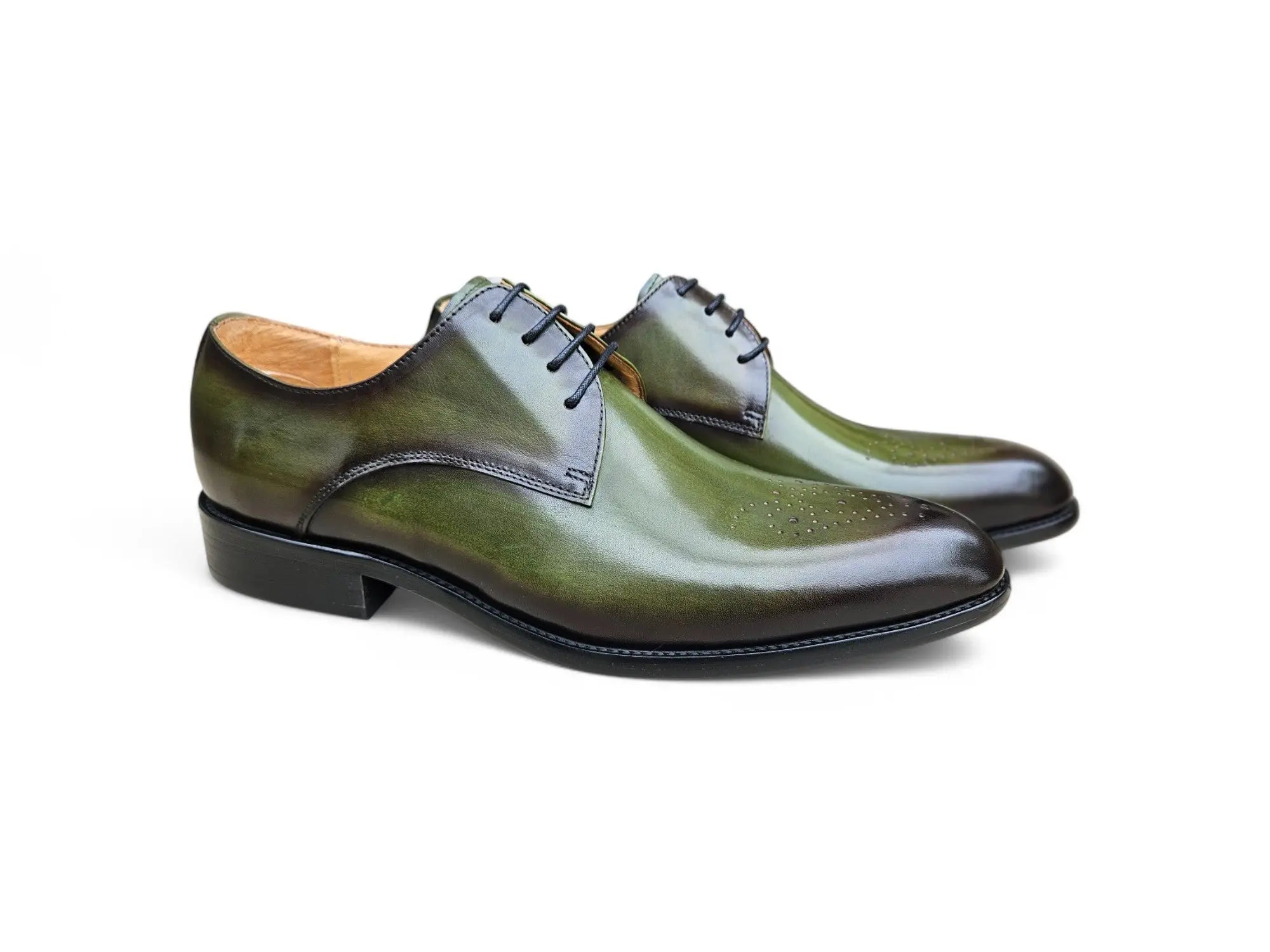 green emerald velvet dress Signature Burnished Lace-Up Derby