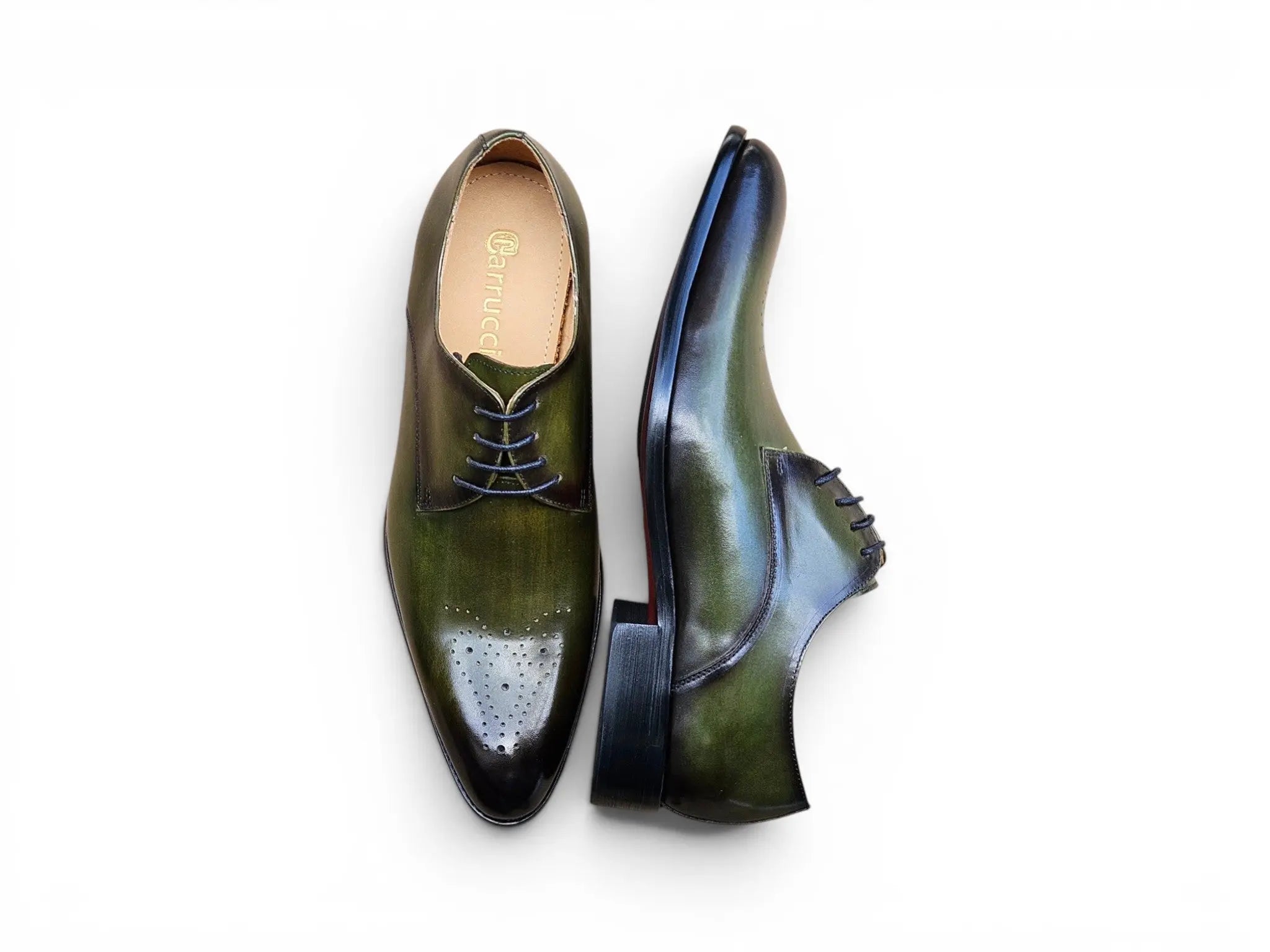 Signature Burnished Lace-up Derby Carrucci