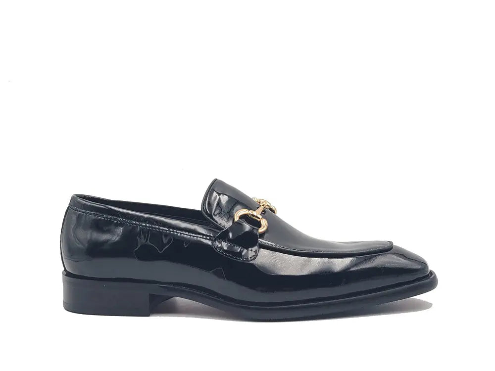 Signature Horse Bit Patent Leather Loafer Carrucci