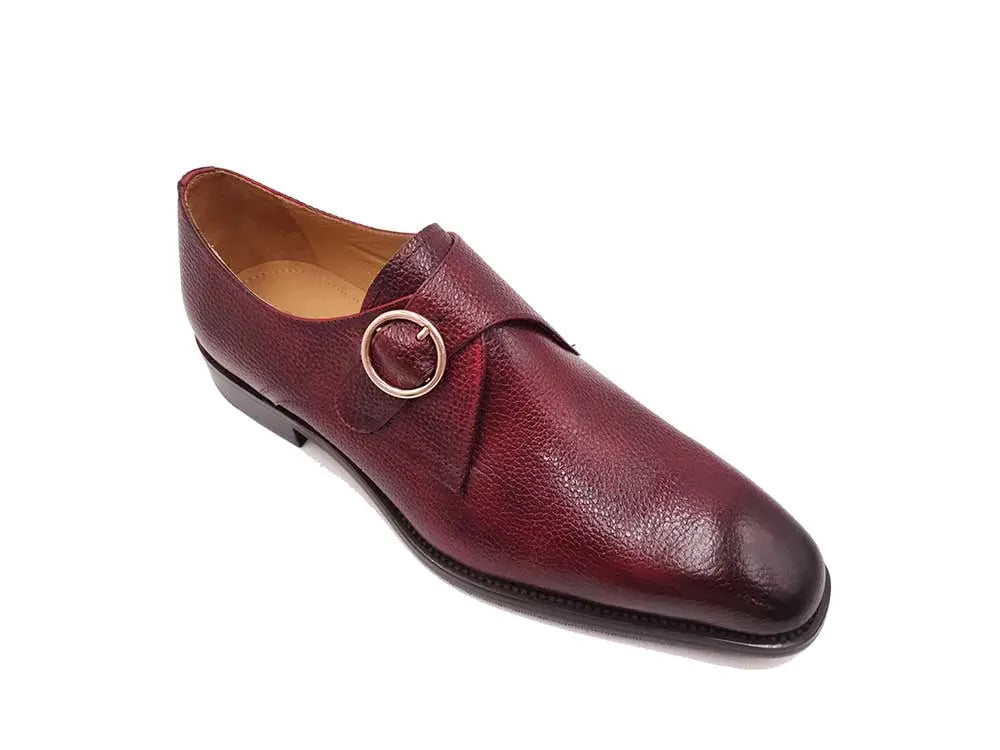 Single Monk Strap Plain Toe Shoes Carrucci