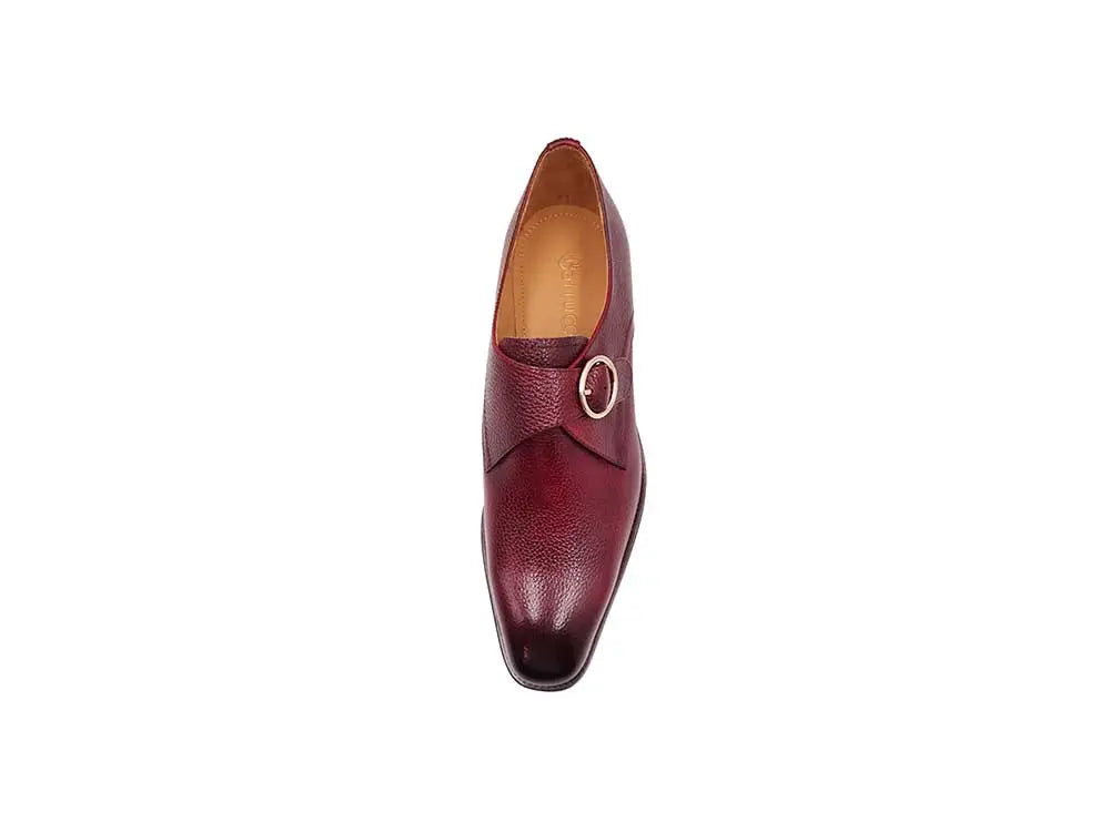 Single Monk Strap Plain Toe Shoes Carrucci