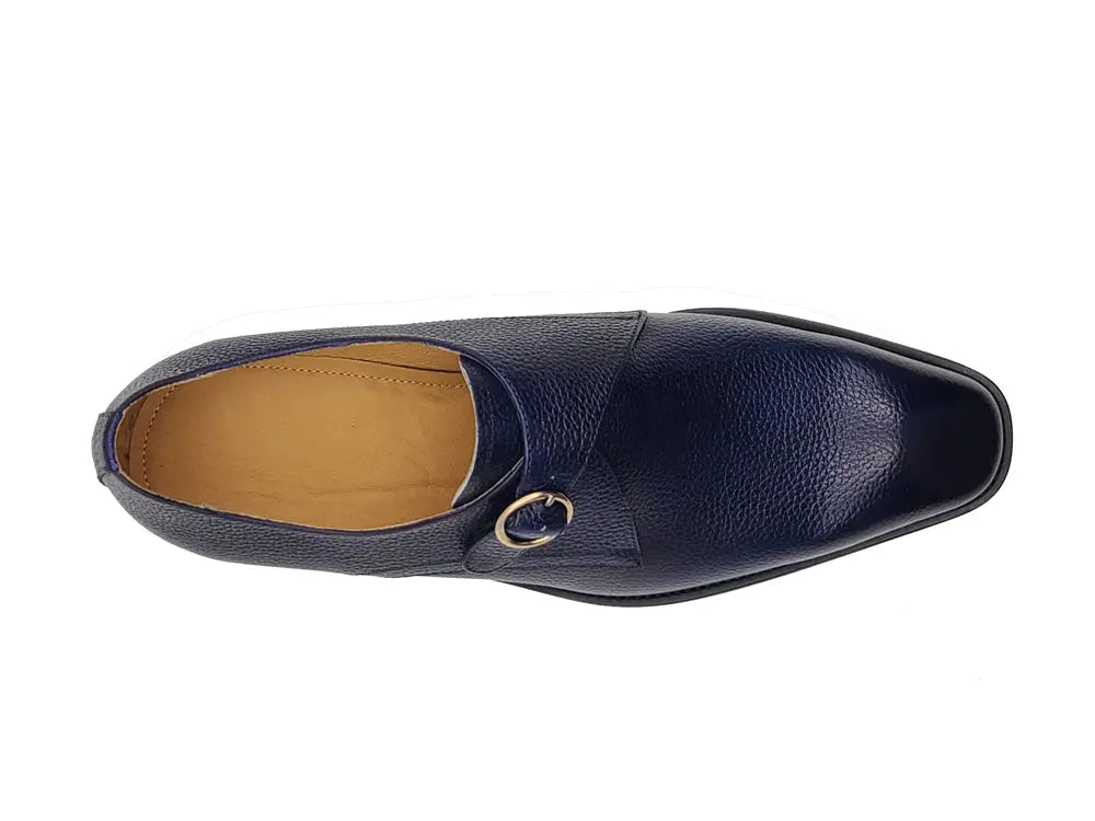Single Monk Strap Plain Toe Shoes Carrucci