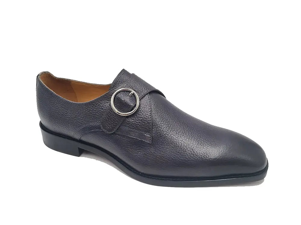 Single Monk Strap Plain Toe Shoes Carrucci