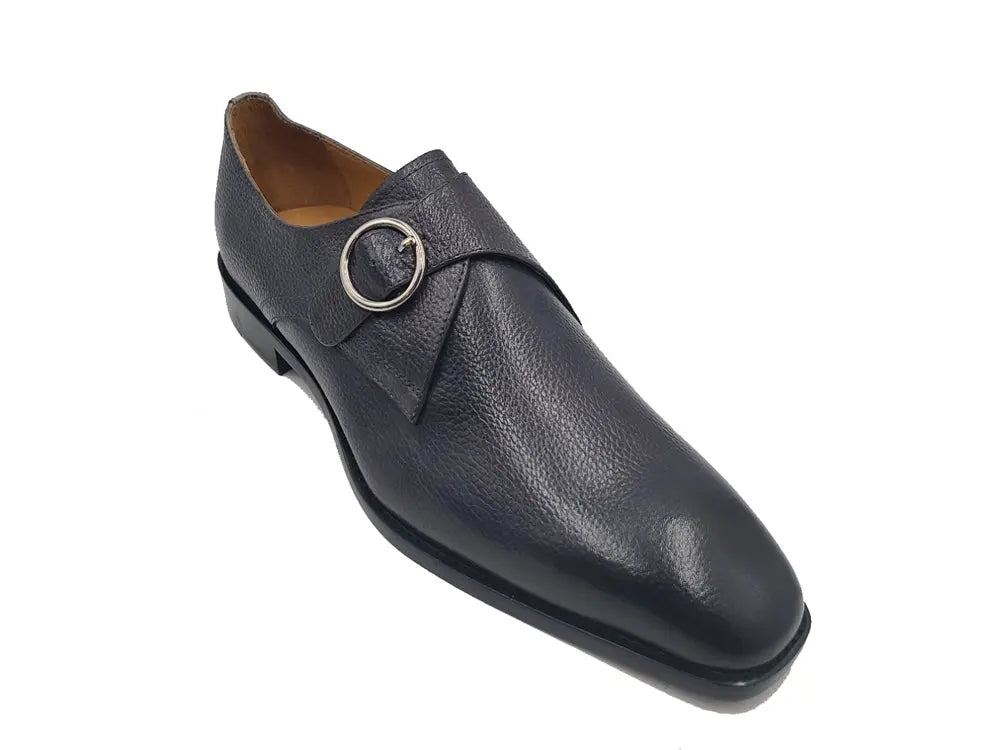 Single Monk Strap Plain Toe Shoes Carrucci
