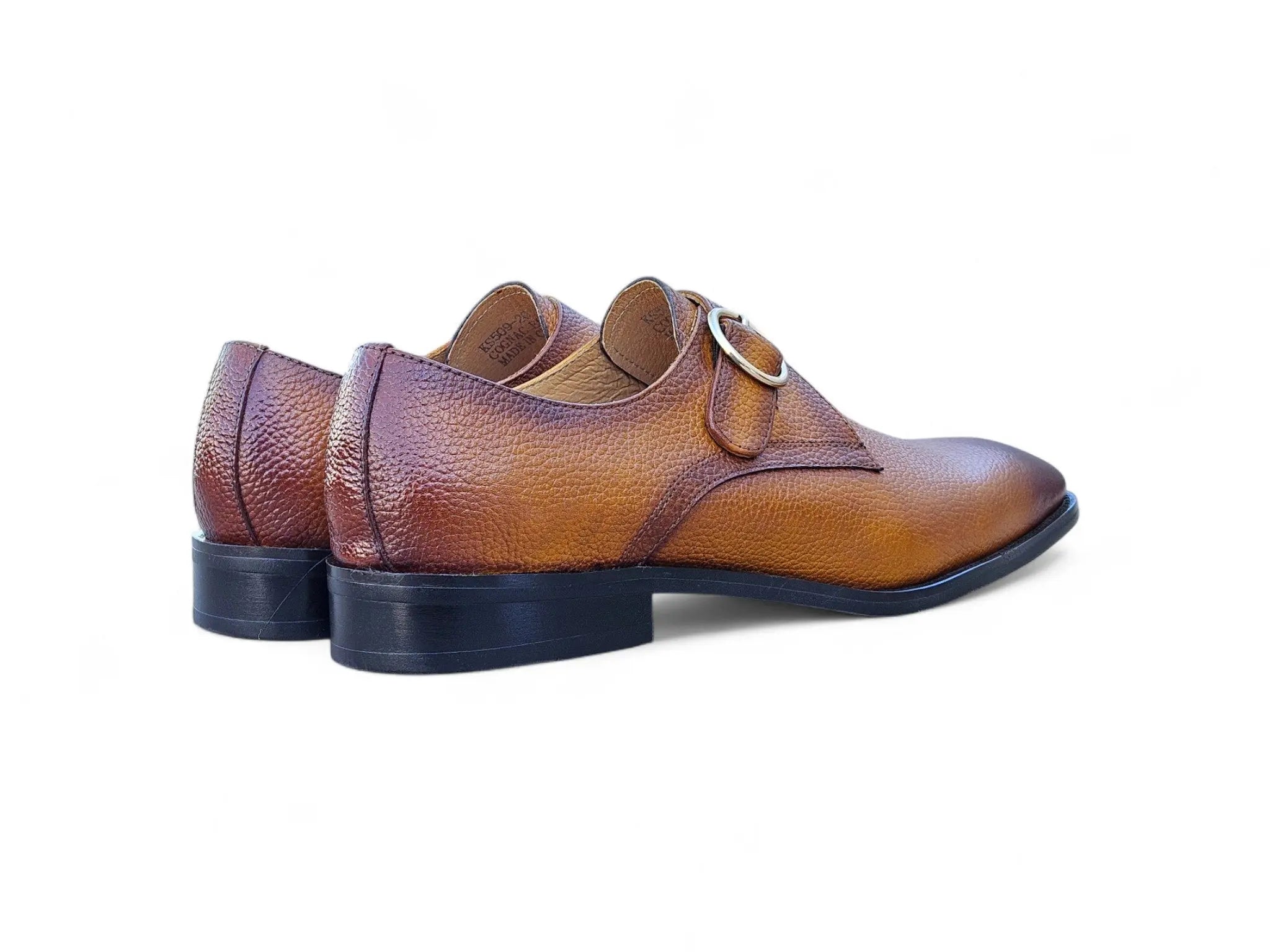 Single Monk Strap Plain Toe Shoes Carrucci
