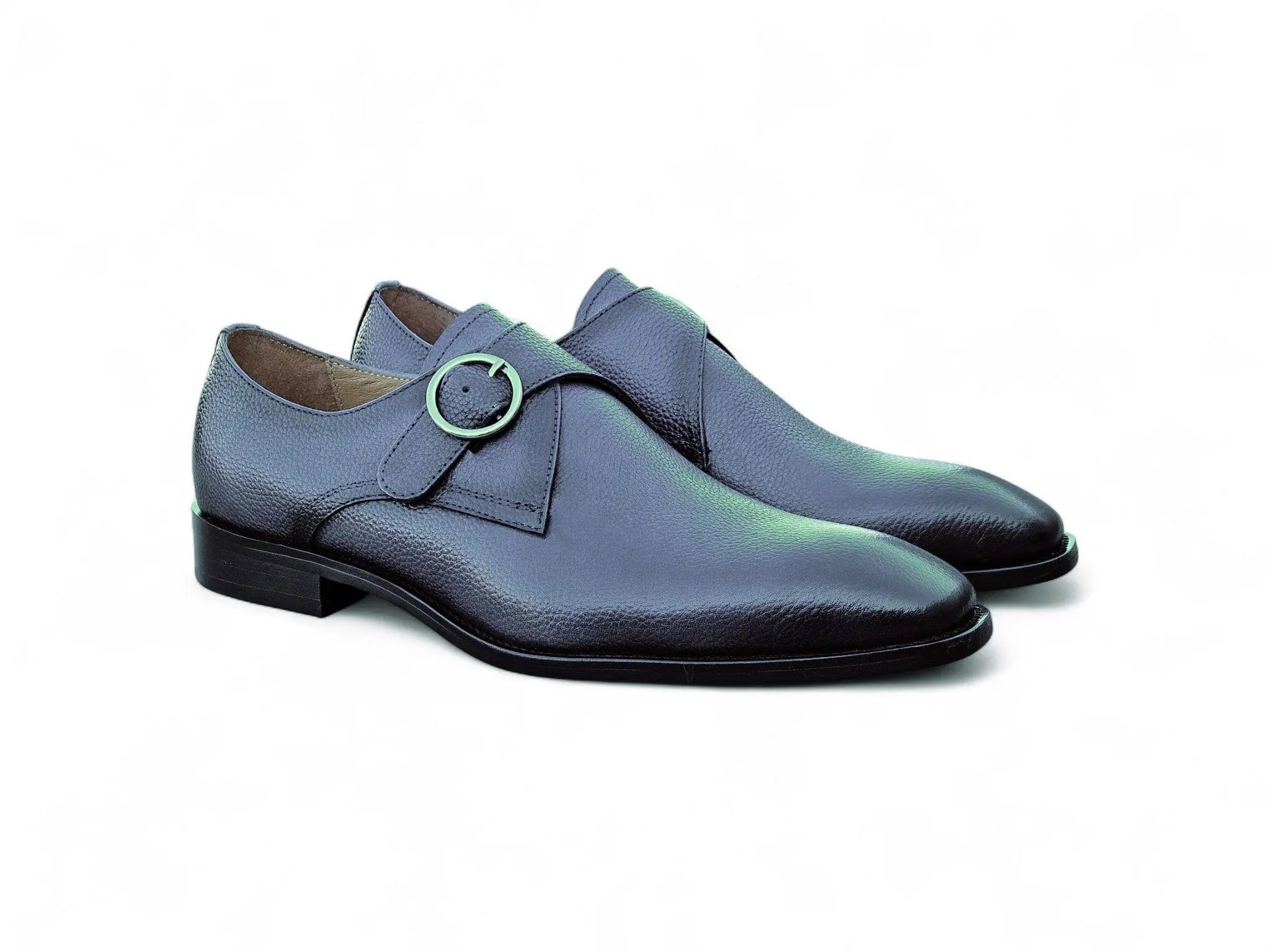Single Monk Strap Plain Toe Shoes Carrucci
