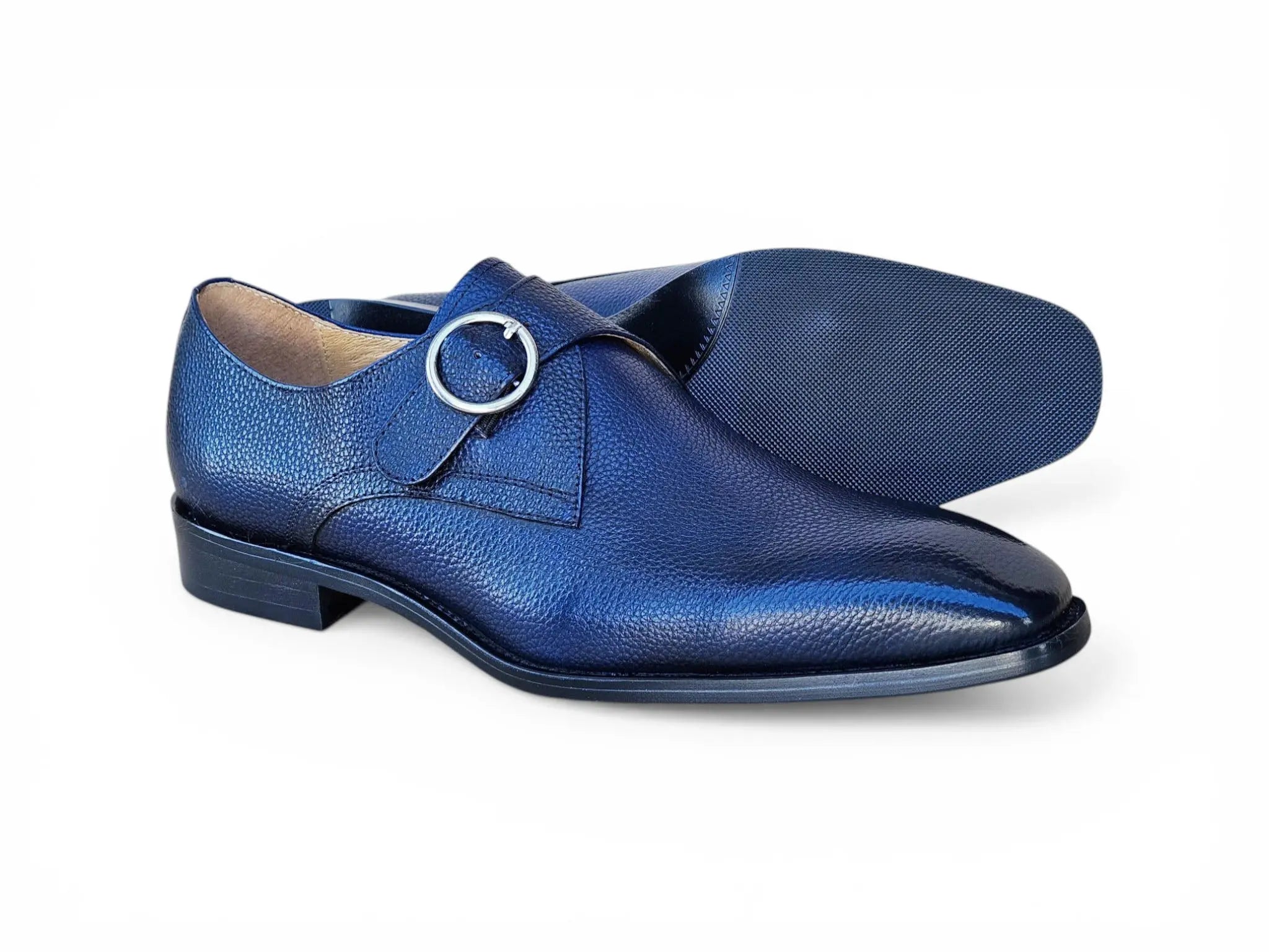 Single Monk Strap Plain Toe Shoes Carrucci