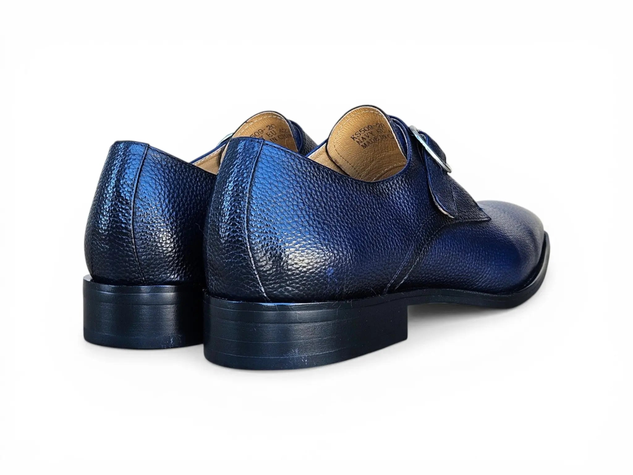 Single Monk Strap Plain Toe Shoes Carrucci