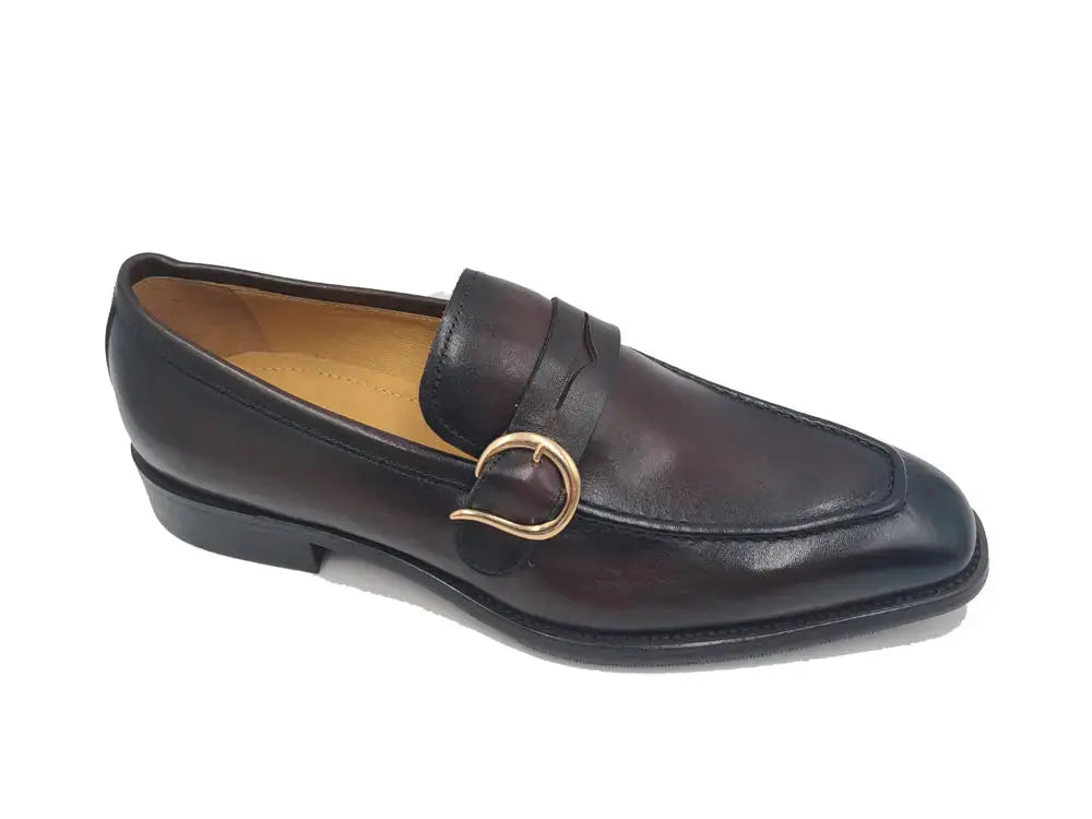 Single Monk Strap with modern buckle Carrucci