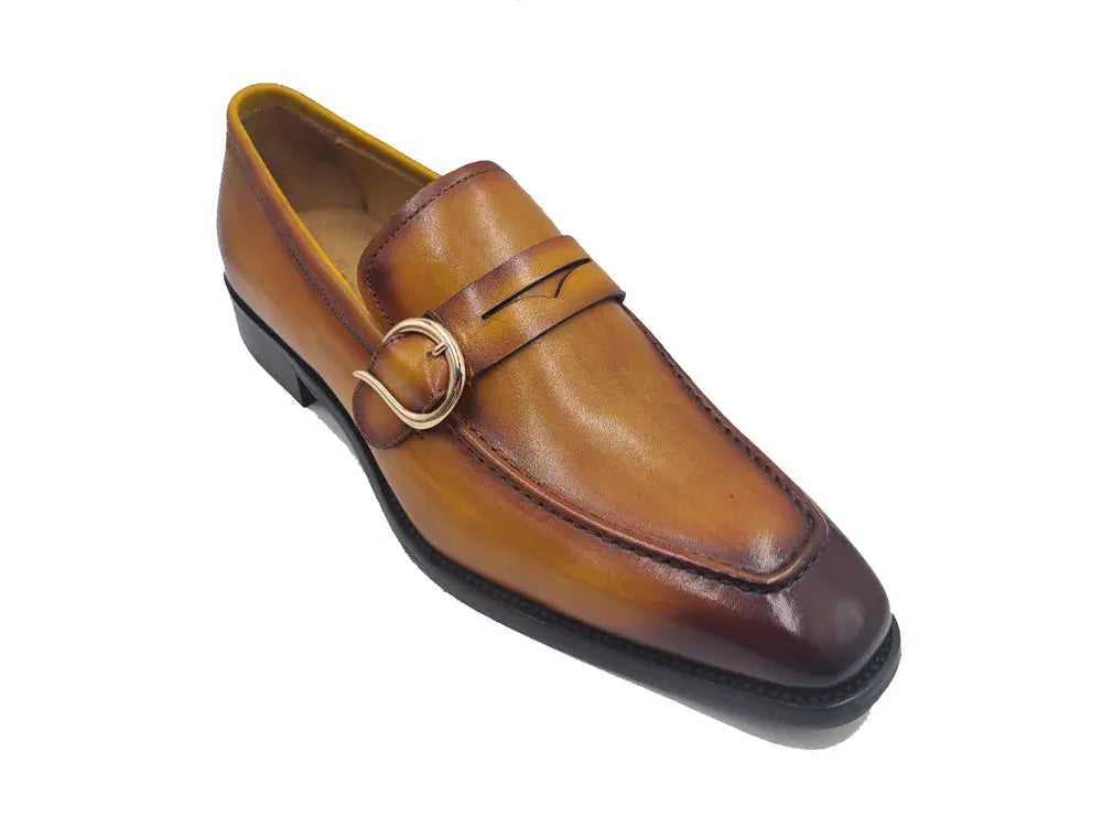 Single Monk Strap with modern buckle Carrucci