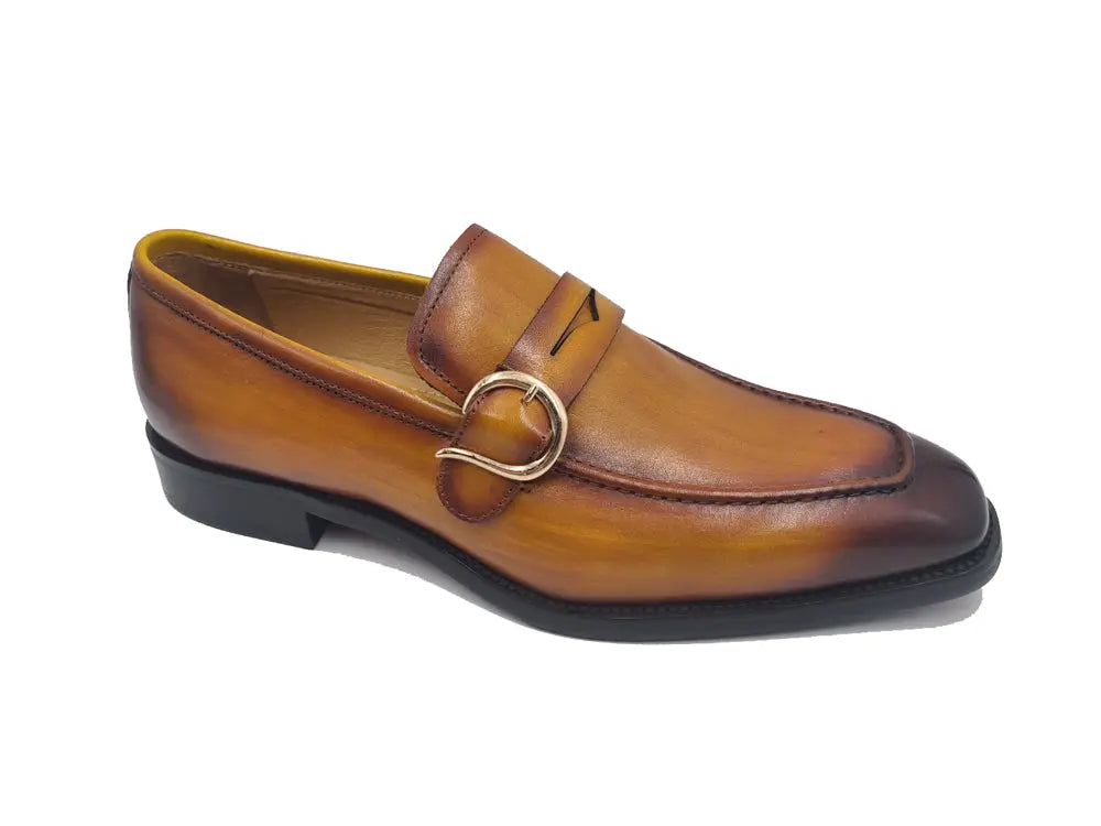 Single Monk Strap with modern buckle Carrucci