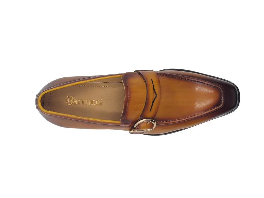 Single Monk Strap with modern buckle Carrucci