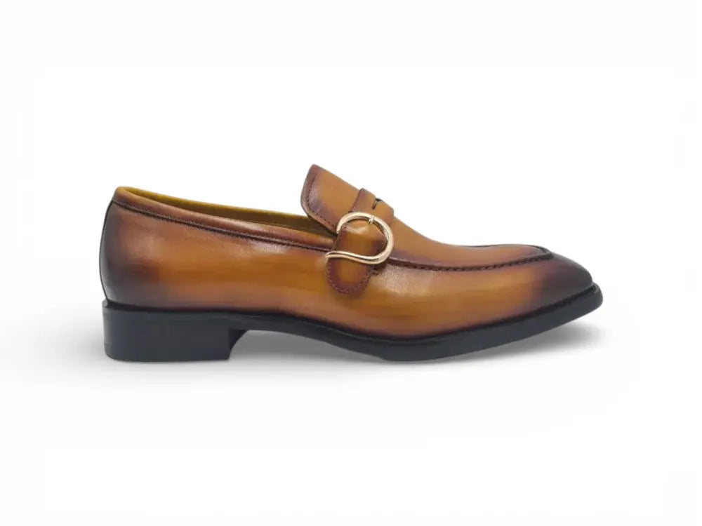 Single Monk Strap with modern buckle Carrucci