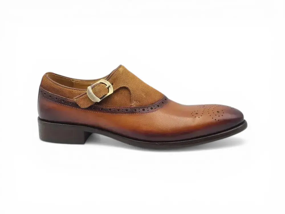 Multi Media Sling Style Single Monk Loafer Carrucci