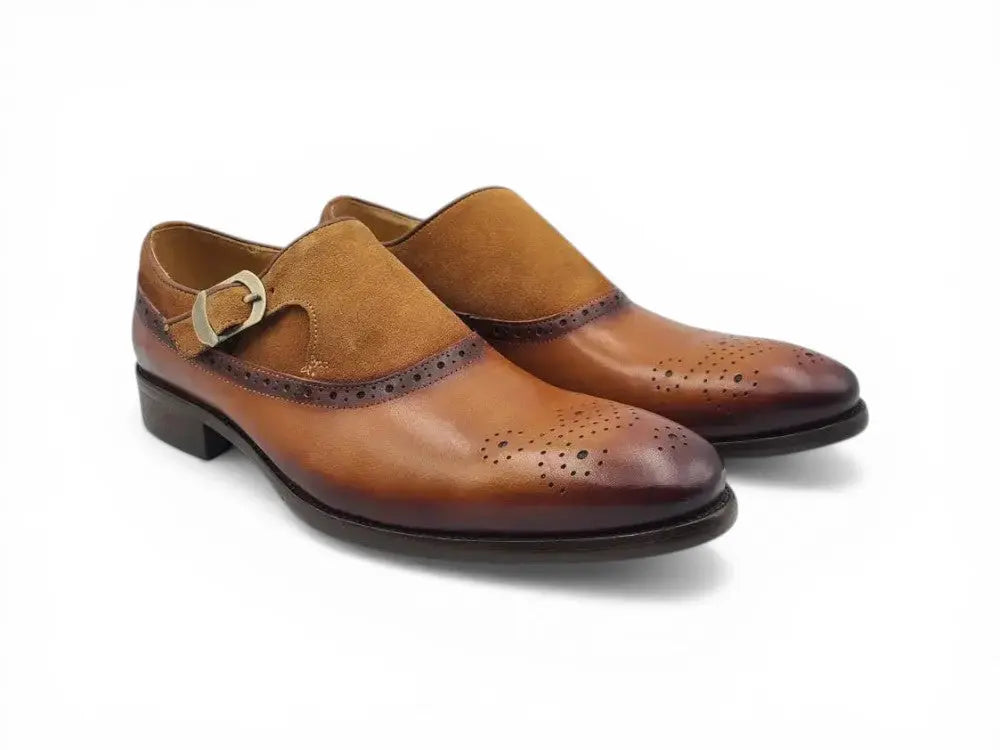 Multi Media Sling Style Single Monk Loafer Carrucci