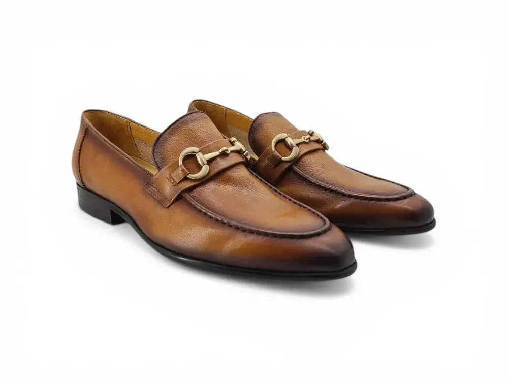 Soft Calf Leather with gold horse bit Carrucci