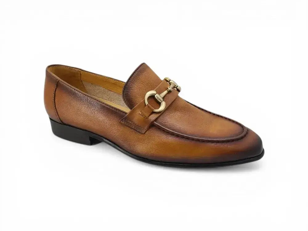 Soft Calf Leather with gold horse bit Carrucci