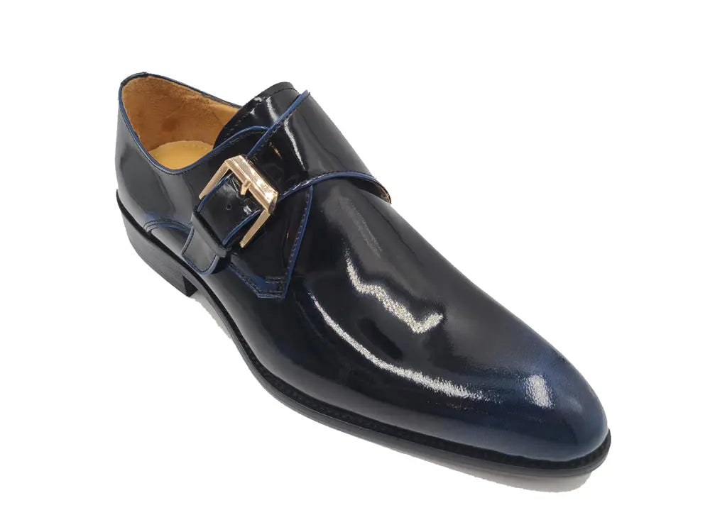 Soft Calf Patent Leather Single Monk Slip-on Carrucci
