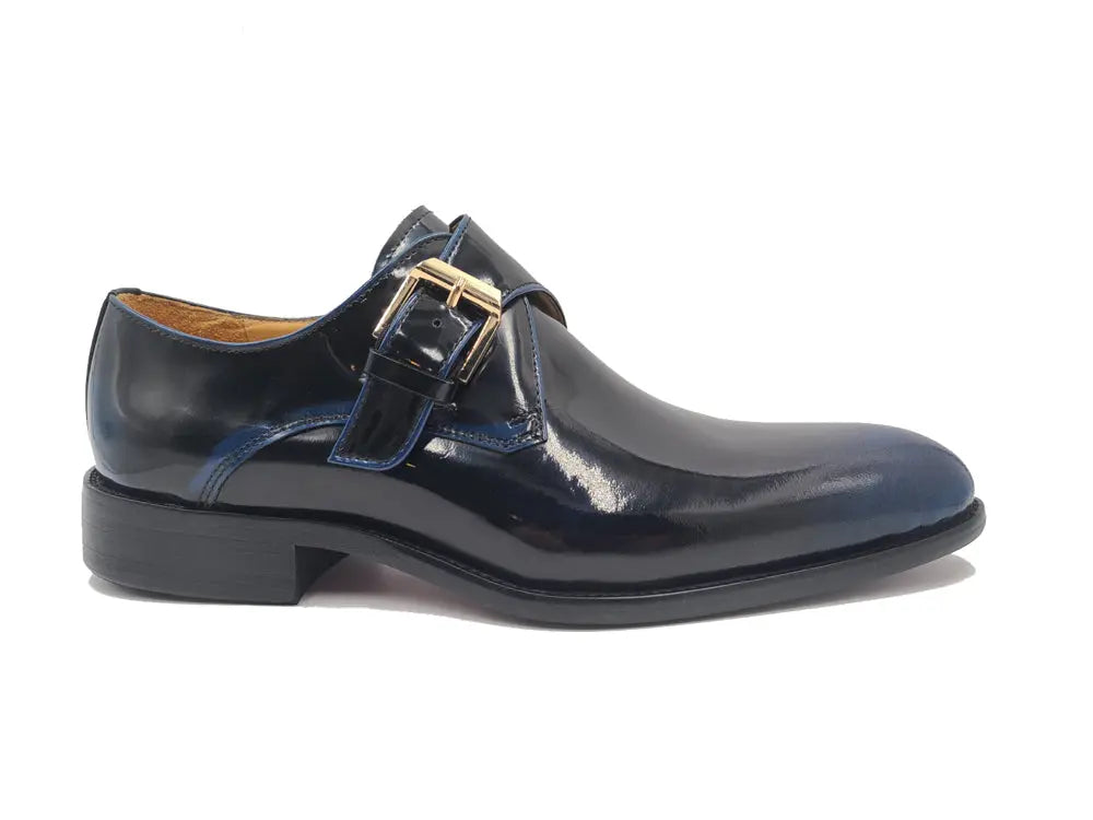 Soft Calf Patent Leather Single Monk Slip-on Carrucci