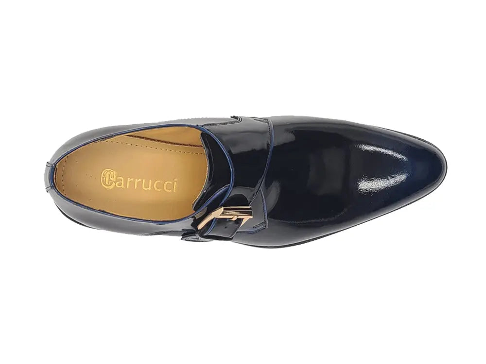 Soft Calf Patent Leather Single Monk Slip-on Carrucci