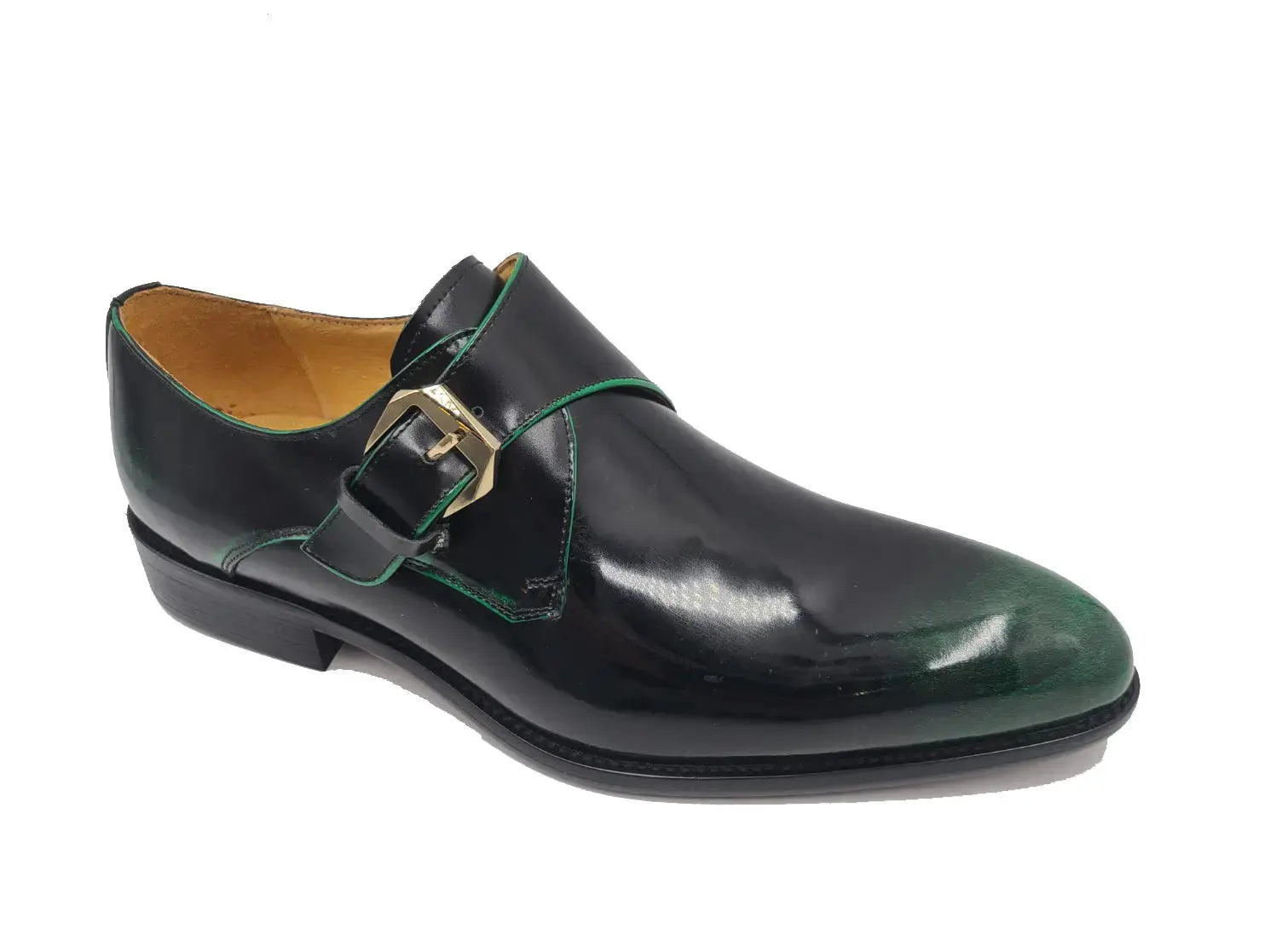 Soft Calf Patent Leather Single Monk Slip-on Carrucci