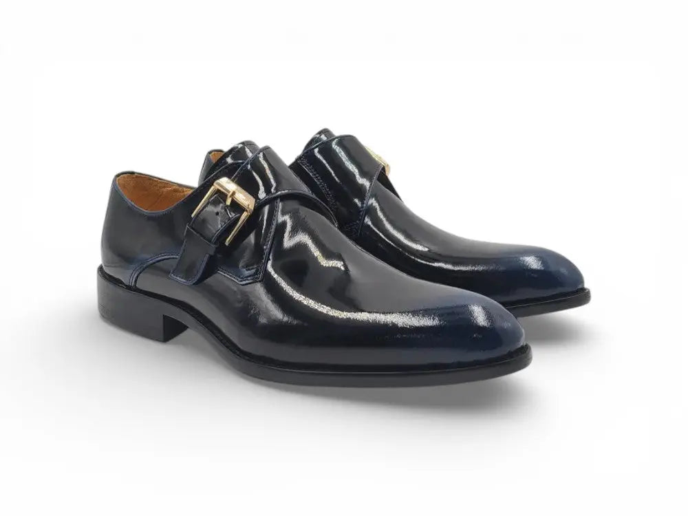 Soft Calf Patent Leather Single Monk Slip-on Carrucci