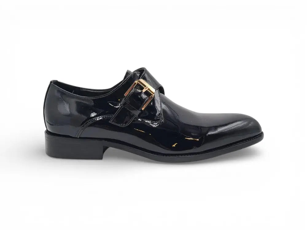 Soft Calf Patent Leather Single Monk Slip-on Carrucci