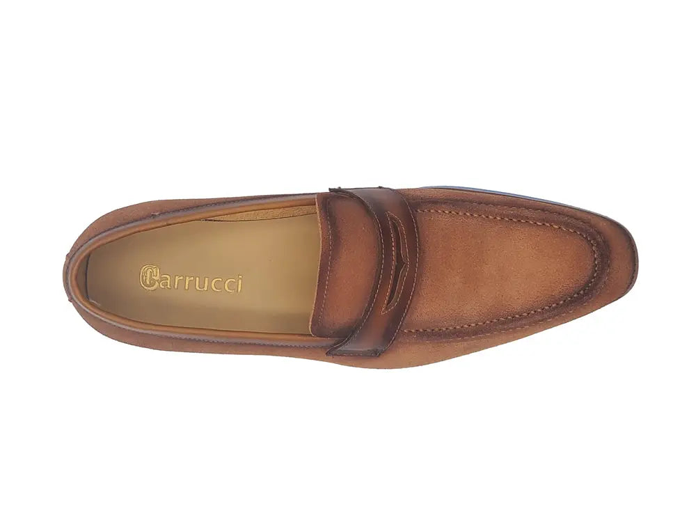 Stylish Suede Penny Loafer Carrucci